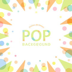 キュートでポップなスパークリング放射背景（フレーム　見出し　タイトル　夏　春　セール）