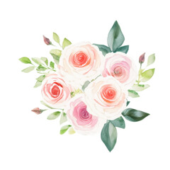 Bouquet flowers illustration design