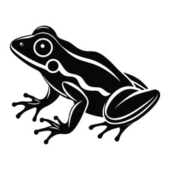 Naklejka premium frog silhouette isolated on a white background 