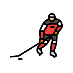 Obraz premium wrist shot ice hockey sport game color icon vector. wrist shot ice hockey sport game sign. isolated symbol illustration