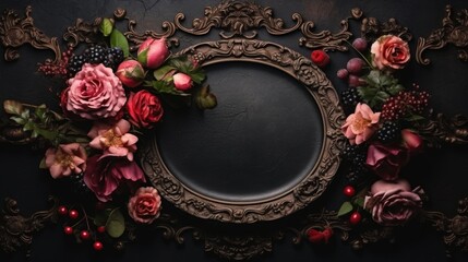 Elegant wedding menu invitation card mockup on fine dining table in upscale restaurant