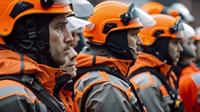 Emergency response teams practice drills to prepare for potential disasters and emergencies. Concept Emergency Preparedness, Disaster Management, Crisis Response Practices, Safety Protocols