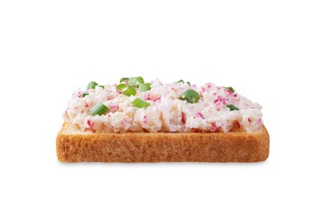 Radish butter sandwich n a white isolated background