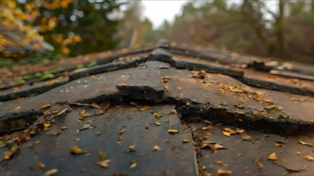 Evidence of Roof Damage Caused by Hailstorm. Concept Hailstorm, Roof Damage, Evidence, Insurance Claim