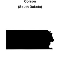 Corson County (South Dakota) blank outline map