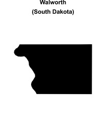 Walworth County (South Dakota) blank outline map