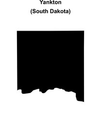 Yankton County (South Dakota) blank outline map
