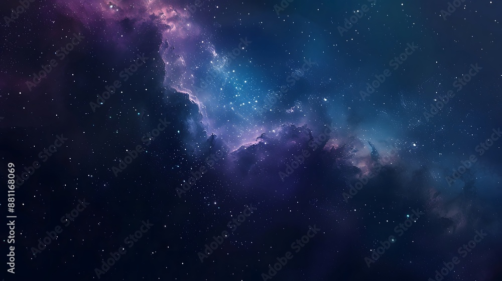 Wall mural starry nebula and galactic background. galaxy background. nebula and galaxies in space. abstract cos