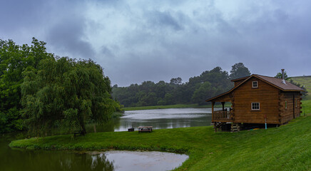Fototapeta premium house on the lake