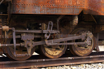Close Up of Train Wheels