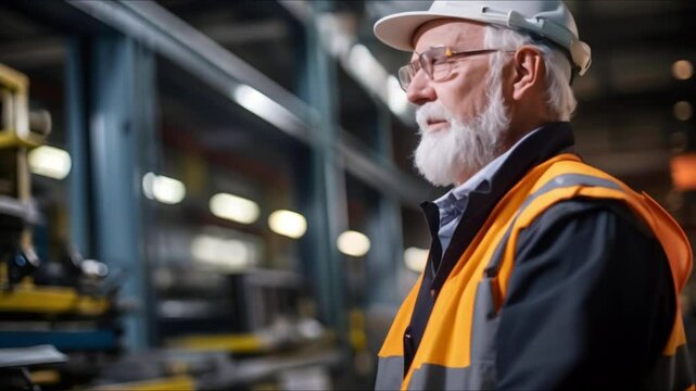 Factory engineer utilizing tablet for smart industry management. Concept Smart Industry Management, Factory Engineering, Tablet Technology, Industrial Innovation, Digital Production