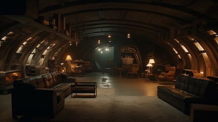 Underground Lounge with Modern Design and Cozy Ambiance