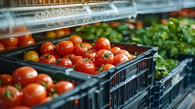 Cold chain logistics for fresh products with temperaturecontrolled storage and transport services. Concept Fresh product transport, Temperature-controlled storage, Cold chain logistics