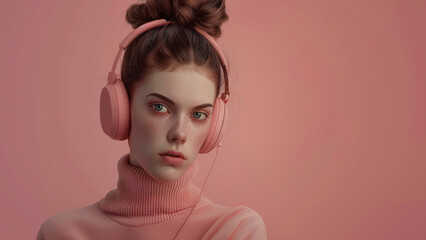 realistic high-resolution photo of woman, with detailed background