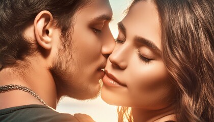 Obraz premium man and woman in love