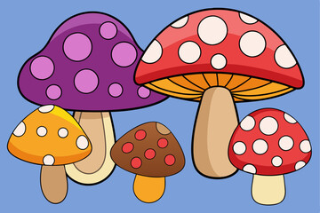 Mushroom Vector Illustration: Cartoon, Clipart, and Line Art Designs. Printable mushroom vector graphics: cartoon, clipart, and line art designs for various uses.