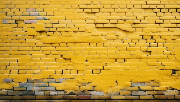 Muro de ladrillo color amarillo 18