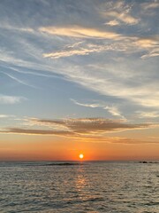 sunset over the ocean 
