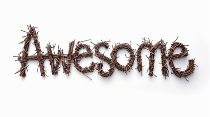 Breathtaking moments symbol created in Wire Lettering.