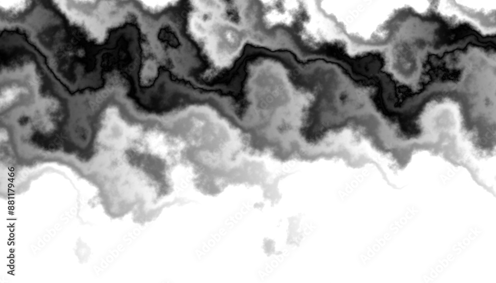 Leinwandbilder Black smoke steam isolated transparent background. Fog and mist effect for text or space. Overlay with transparent background