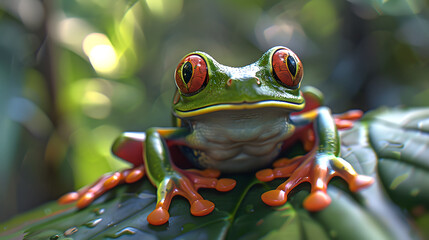 Fototapeta premium red eyed tree frog