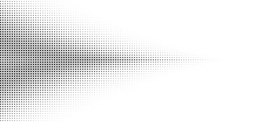 Monochrome gradient halftone dots background. Overlay png illustration. Abstract grunge dots on transparent background