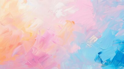 Abstract pastel color brushstrokes on canvas. Textured acrylic painting for design