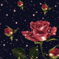 Flowers Floral Rose Romantic Illustration