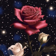 Flowers Floral Rose Romantic Illustration