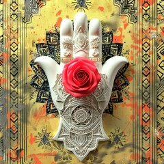 Hamsa Hand of Fatima Hindu Design
