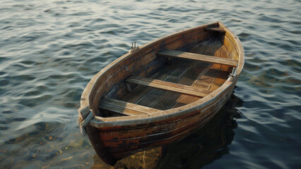 Obraz premium realistic high-resolution photo of dinghy, with detailed background