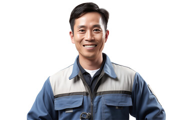 Asian men mechanic on transparent background png cutouts. Images for graphic designers. Image for flyers. Topics related to mechanic. Mechanic world. Job offer. Recruitment. Asia. Asian. China. Japan.