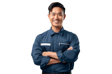 Asian men mechanic on transparent background png cutouts. Images for graphic designers. Image for flyers. Topics related to mechanic. Mechanic world. Job offer. Recruitment. Asia. Asian. China. Japan.