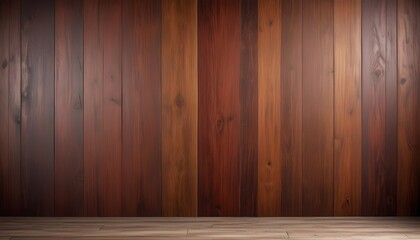 Rustic polished mahogany backdrop with intricate wood grain patterns
