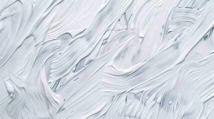 White and grey abstract oil painting texture. Modern acrylic background, The Chaos of Emotion on Canvas.