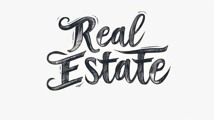 Home buying symbol created in Hand-Lettering.