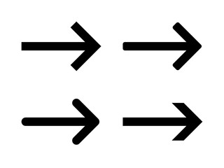 シンプル右矢印セット：黒