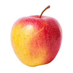 Apple red with yellow isolate on white.