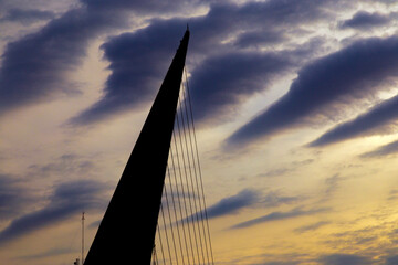 Obraz premium Bridge in Puerto Madero (detail). Puerto Madero, Buenos Aires, Argentina