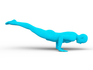 ポーズをとる男性　3DCGレンダリング