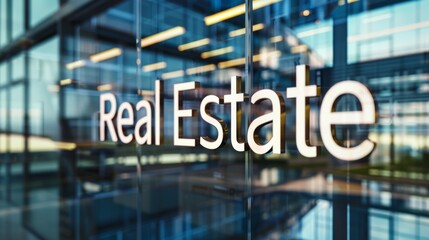 White Glass Home buying concept art poster.