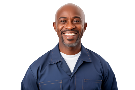 Afro american men mechanic on transparent background png cutouts. Images for graphic designers. Image for flyers. Topics related to mechanic. Mechanic world. Job offer. Recruitment. Africa. Afro.