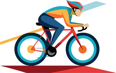 Fototapeta premium Cyclist competing in a race