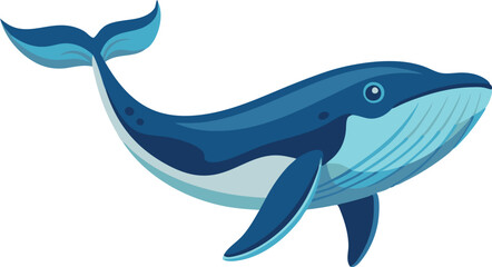 Obraz premium Blue whale swimming in the ocean