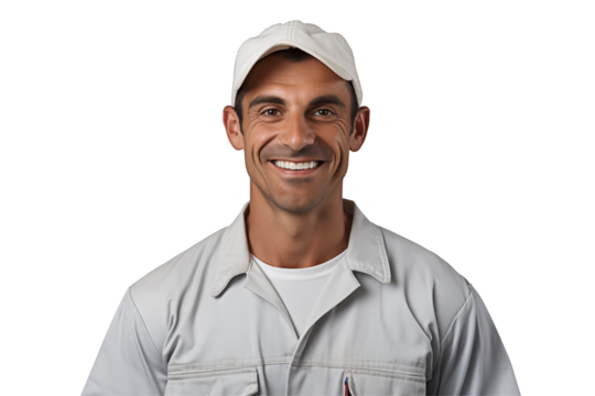 European men mechanic on transparent background png cutouts. Images for graphic designers. Image for flyers. Topics related to mechanic. Mechanic world. Job offer. Recruitment. European.