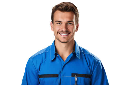 European men mechanic on transparent background png cutouts. Images for graphic designers. Image for flyers. Topics related to mechanic. Mechanic world. Job offer. Recruitment. European.