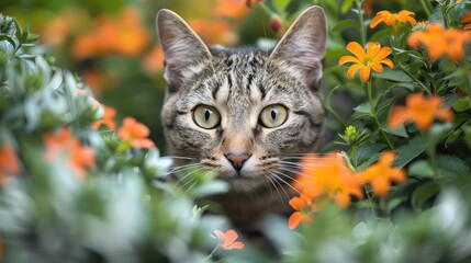 Colorful Spring Blossoms in a Garden