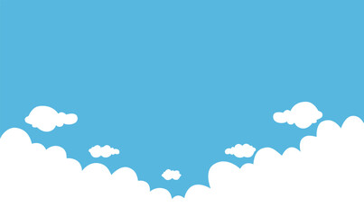 Cloud paper cut background vector