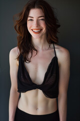 A beautiful, sensual photoshoot featuring a stunning  virtual model Jessica, highlighting beauty and elegant physique with soft lighting and graceful poses, capturing delicate, timeless allure.