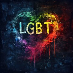 Heartfelt LGBT Pride Symbol in Vibrant Rainbow Colors